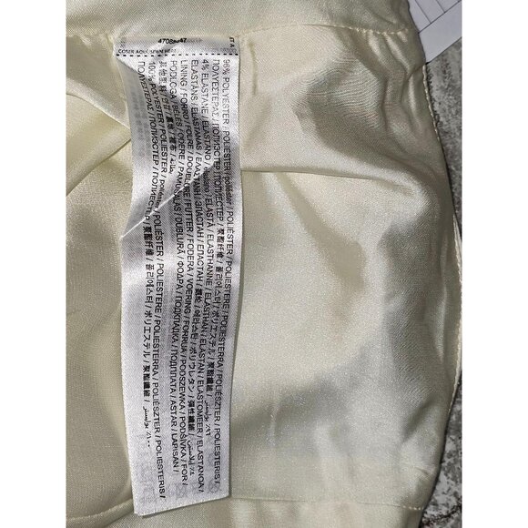 NWT Mango Women's Cream High-Waist Cream Open Side Trousers Pants Sz Large 2767 - Picture 12 of 14